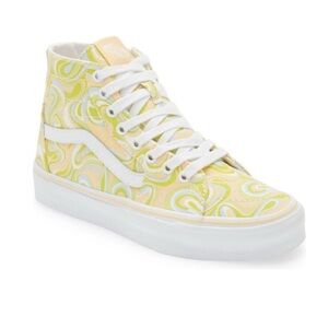 Vans Women's Sk8-Hi Tapered Sneakers, Swirled Lime Cream - Size 6